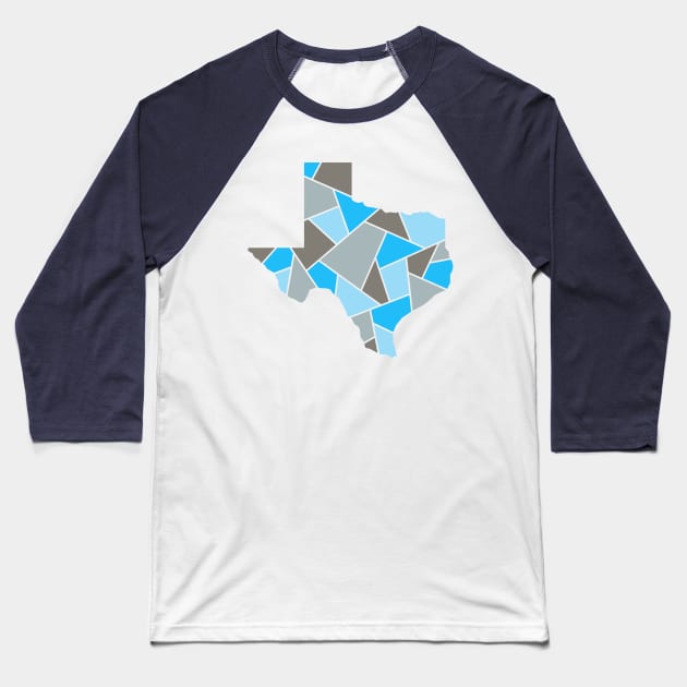 Texas Mosaic - Downtown Dallas Baseball T-Shirt by dSyndicate